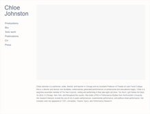 Tablet Screenshot of chloejohnston.org